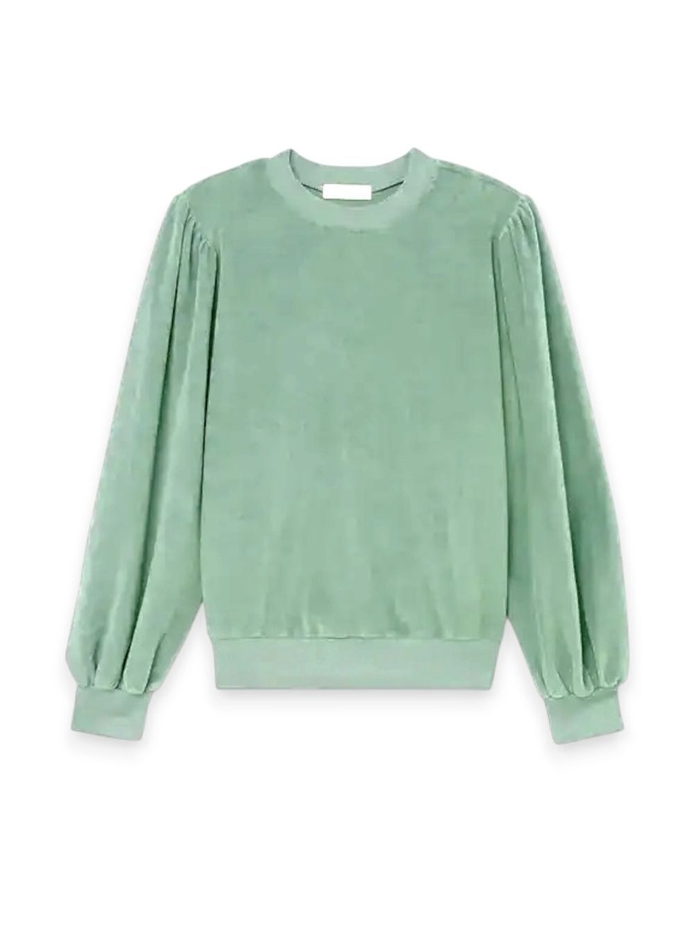Suzie Kondi Velour Puff Shoulder Sweatshirt Cotswold Mint Small